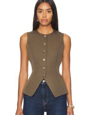SNDYS x Revolve Emiliana Top - size M - color "Khaki"